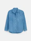 Alex Mill Jo Shirt In Botanical Dye In Blue