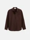 Alex Mill Jo Shirt In Cotton Poplin In Burgundy