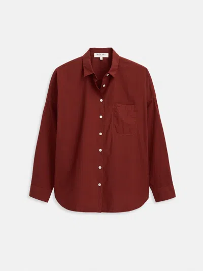 Alex Mill Jo Shirt In Cotton Poplin In Brown