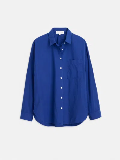 Alex Mill Jo Shirt In Cotton Poplin In Cobalt