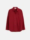 Alex Mill Jo Shirt In Cotton Poplin In Maroon