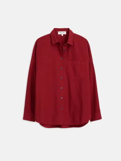 Alex Mill Jo Shirt In Cotton Poplin In Maroon