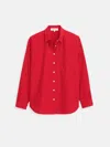 Alex Mill Jo Shirt In Cotton Poplin In Red