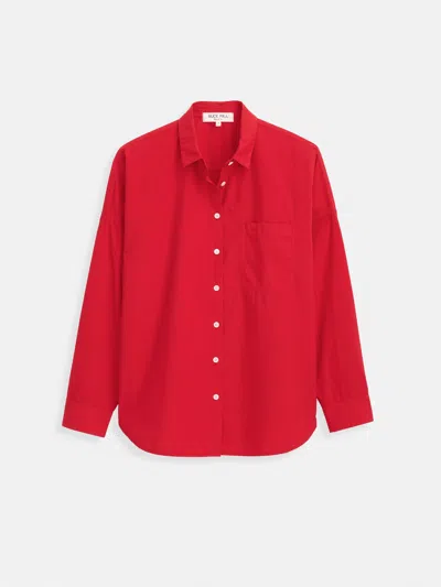 Alex Mill Jo Shirt In Cotton Poplin In Red