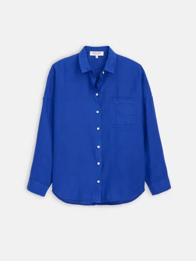 Alex Mill Jo Shirt In Linen In Blue