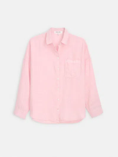 Alex Mill Jo Shirt In Linen In Pink