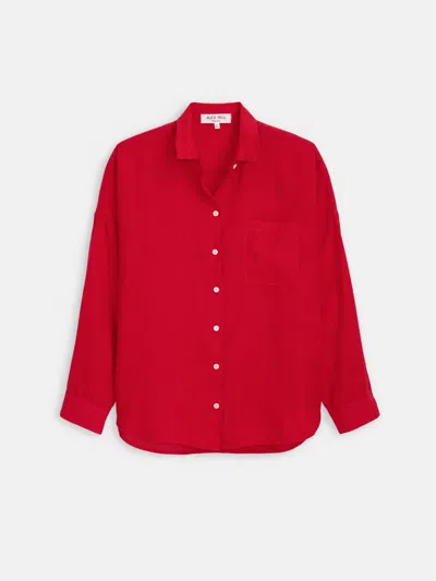 Alex Mill Jo Shirt In Linen In Red