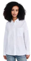 Alex Mill Jo Shirt In Paper Poplin White In White