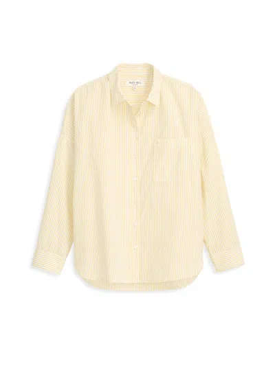 Alex Mill Jo Shirt In Sammy Stripe In White/yellow