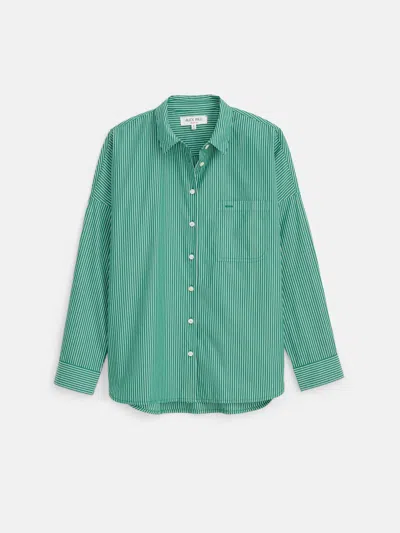 Alex Mill Jo Shirt In Stripe In Green/white