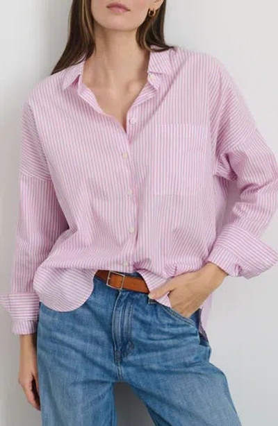 Alex Mill Jo Stripe Shirt In Pink