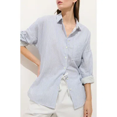 Alex Mill Jo Stripe Shirt In Blue