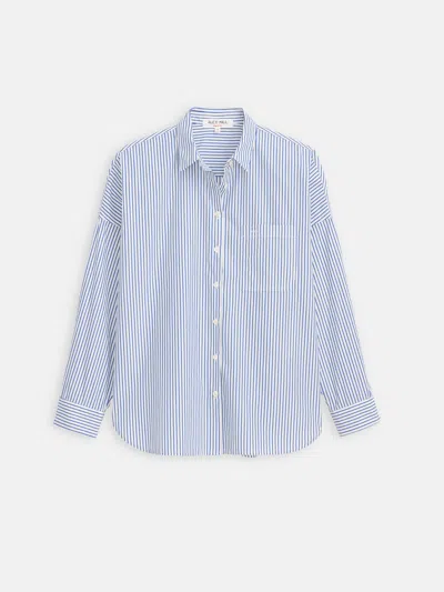 Alex Mill Jo Striped Shirt In Cotton Poplin In Blue