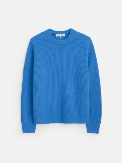 Alex Mill Jordan Sweater In Washed Cashmere In French Blue