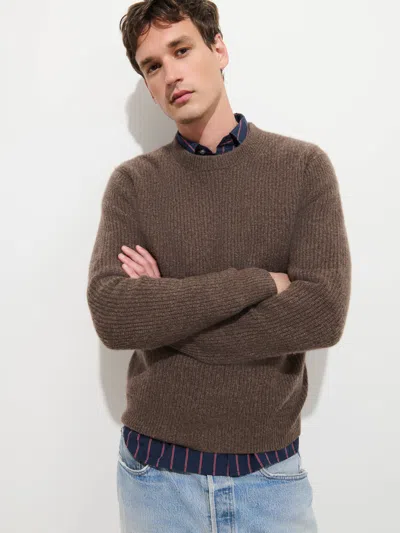 Alex Mill Jordan Sweater In Washed Cashmere In Brown