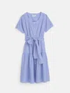 Alex Mill Josie Stripe Dress In Cotton Poplin In Blue/off White