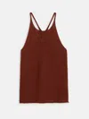 Alex Mill Josie Tank In Linen Cotton In Red