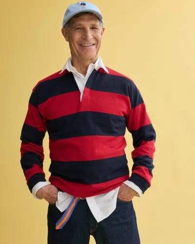 Alex Mill J.press X  Rugby Striped Shirt In Cotton In Red