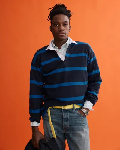 Alex Mill J.press X  Rugby Striped Shirt In Cotton In Blue