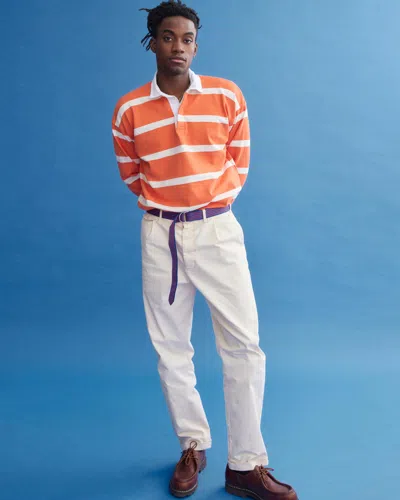 Alex Mill J.press X  Rugby Striped Shirt In Cotton In Orange