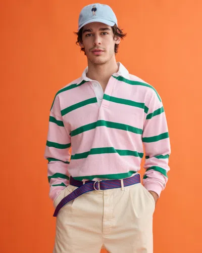 Alex Mill J.press X  Rugby Striped Shirt In Cotton In Pink