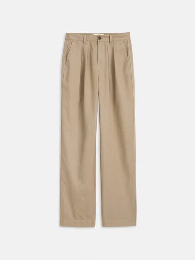 Alex Mill Keaton Double Pleat Pant In Twill In Coriander