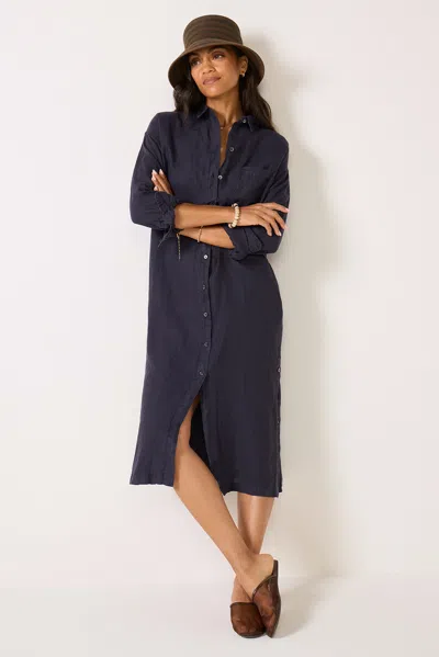 Alex Mill Kerry Linen Shirt Dress In Blue