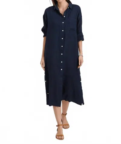ALEX MILL KERRY SHIRTDRESS IN DARK NAVY