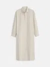 Alex Mill Long Sleeve Linen Midi Shirtdress In Neutral