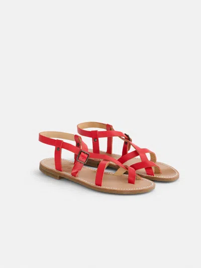 Alex Mill La Botte Gardiane Croisette Sandal In Red