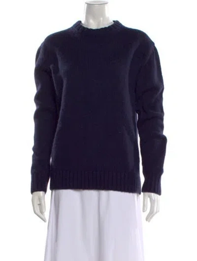 Pre-owned Alex Mill Lambswool Crew Neck Sweater In Blue