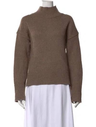 Pre-owned Alex Mill Lambswool Mock Neck Sweater In Brown