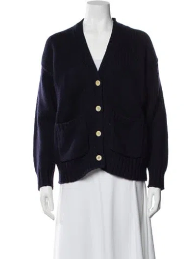 Pre-owned Alex Mill Lambswool V-neck Sweater In Blue