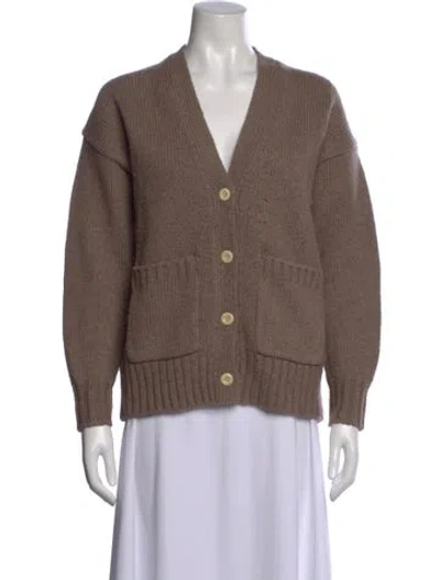 Pre-owned Alex Mill Lambswool V-neck Sweater In Brown