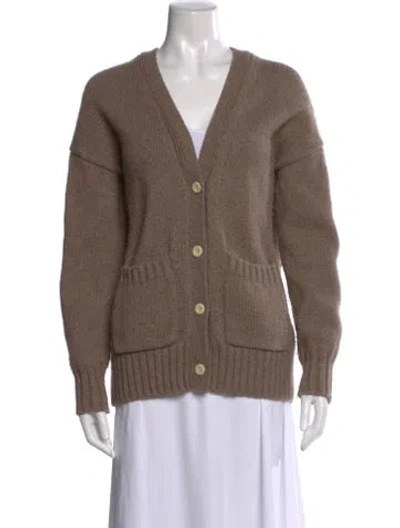 Pre-owned Alex Mill Lambswool V-neck Sweater In Brown