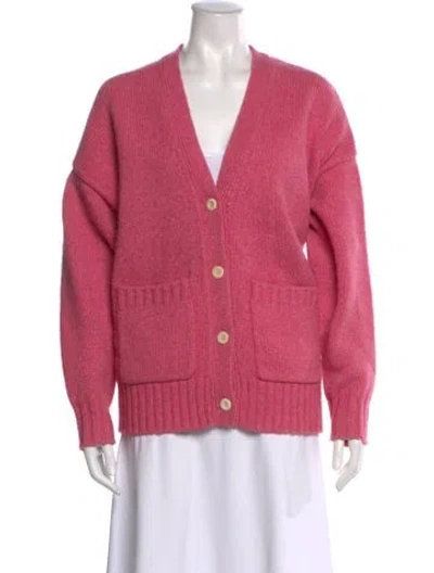 Pre-owned Alex Mill Lambswool V-neck Sweater In Pink