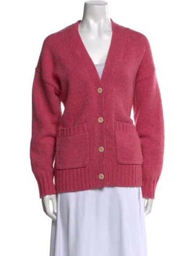 Pre-owned Alex Mill Lambswool V-neck Sweater In Pink