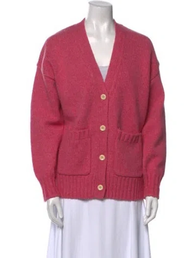 Pre-owned Alex Mill Lambswool V-neck Sweater In Pink