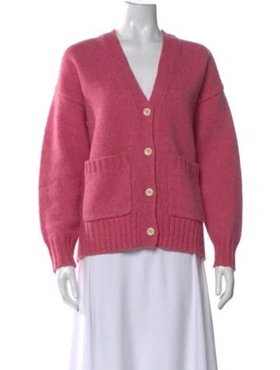 Pre-owned Alex Mill Lambswool V-neck Sweater In Pink