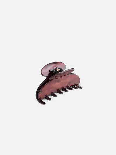 Alex Mill Large Round Claw In Bordeaux