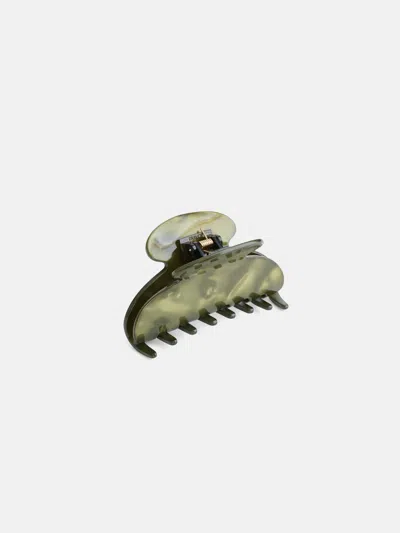 Alex Mill Large Round Claw In Moss