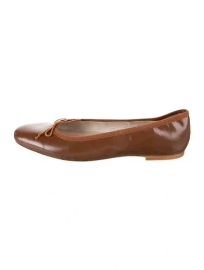 Pre-owned Alex Mill Leather Ballet Flats In Brown