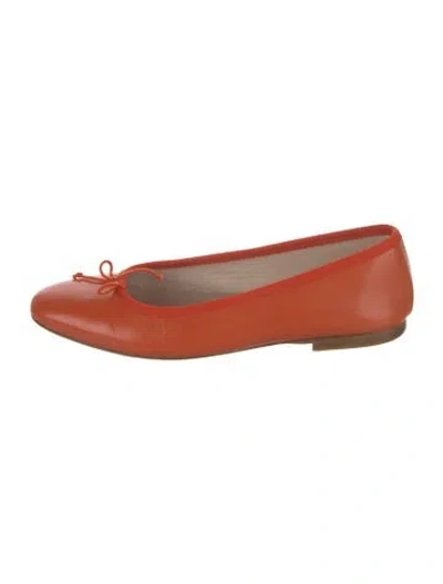 Pre-owned Alex Mill Leather Ballet Flats In Orange