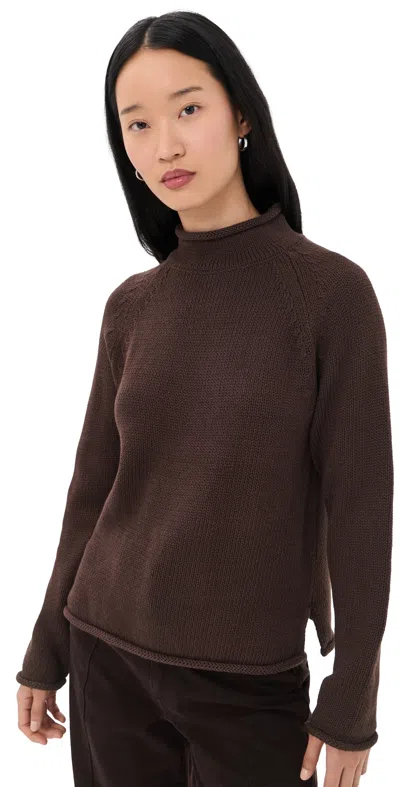 Alex Mill Lennox Cotton Sweater Dark Chocolate