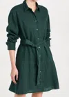 Alex Mill Lili Shirt Dress In Linen In Pine Grove In Multi