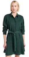 Alex Mill Lili Shirt Dress In Linen In Pine Grove In Pine Grove