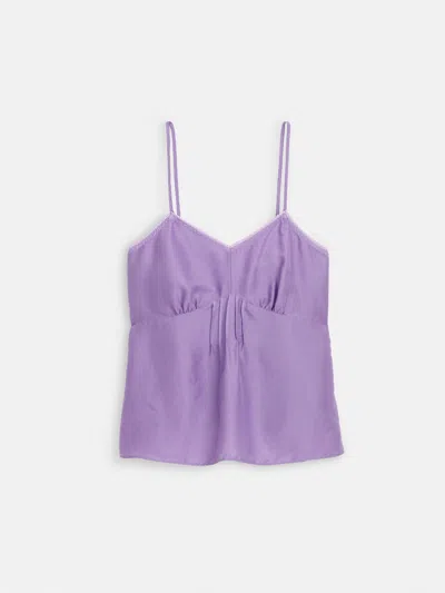 Alex Mill Lilly Cami In Washed Silk In Purple