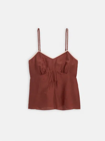 Alex Mill Lilly Cami In Washed Silk In Red