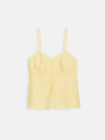 Alex Mill Lilly Cami In Washed Silk In Yellow