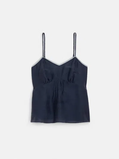 Alex Mill Lilly Cami In Washed Silk In Blue